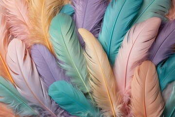 Background of colorful feathers