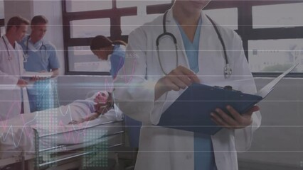 Poster - Animation of data processing over diverse doctors with patient