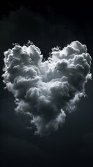 Canvas Print - A cloud shaped like a heart in the sky