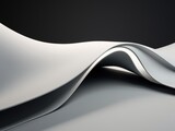 Fototapeta Panele - Elegant Paper Waves in Black and White
