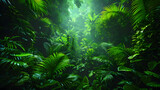 Fototapeta Sypialnia - Lush Escape Tropical Rainforest Canopy