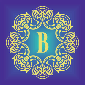 Traditional Monogram Logo Design with Elegant Frame