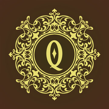 Early Victorian Ornament Logo Design with Decorative Elements