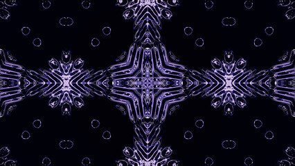 Poster - Abstract kaleidoscope with geometric pattern. Kaleidoscopic background design. Hypnotic background. Colorful abstract kaleidoscope animation with sparkling patterns. Jewelry glamor abstract shapes