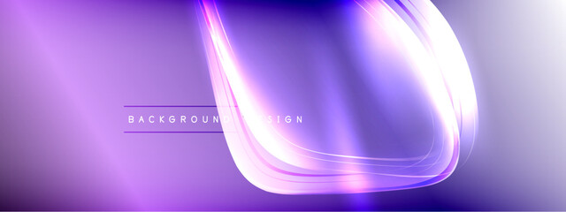 Poster - Vector abstract background - liquid transparent bubble shapes on fluid gradient with shadows and light effects