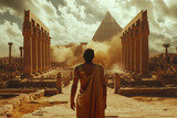 Fototapeta  - Cinematic Movie Poster in Ancient Egypt history