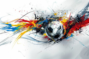 Dynamic abstract background with ball for Soccer or football