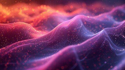 Aufkleber - Gradient wave of particles. Big data background. in the style of a future.