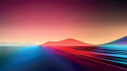 Poster - Abstract gradient wave background. Futuristic vector pattern on a light background. Technology or science banner. Vector illustration.