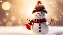 Sweet Smile Of Christmas Snowman