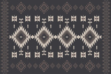 Ethnic Fabric Design, Black, Brown, Cream, Geometric Shapes For Textiles And Clothing, Blankets, Rugs, Blankets, Vector Illustration1
