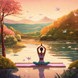 Yoga am See - Illustration