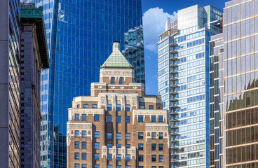 Wall Mural - Scenic Vancouver business financial district panoramic skyline in the city downtown.