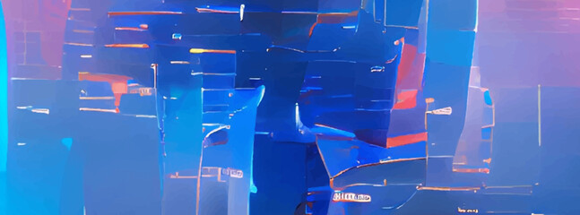Poster - Abstract background modern futuristic graphic. Pink, Blue neon background.