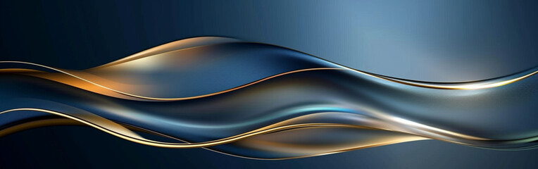 Leinwandbilder - Abstract wavy background. Vector illustration. Can be used for wallpaper, web page background, web banners. Abstract curve dark blue layer luxury background