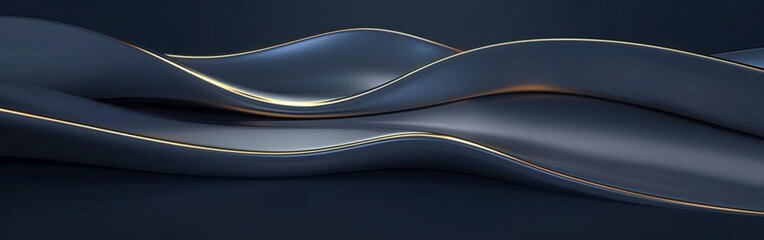 Leinwandbilder - Abstract wavy background. Vector illustration. Can be used for wallpaper, web page background, web banners. Abstract curve dark blue layer luxury background