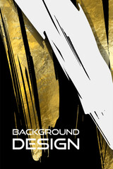 Wall Mural - Vector Black White and Gold Design Template, Flyers, Mobile Technologies, Applications, Online Services, Typographic Emblems, Logo, Banners. Golden Abstract Modern Background.