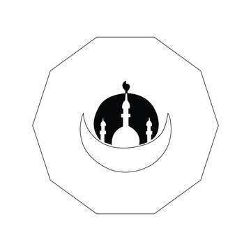 Ramadan Related single line art. Outline Symbol Vector Illustration.