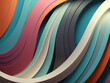 Abstract Curved Background with Dynamic Colors and Textures
