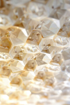 Vertical  Decorative Intricate Hexagonal Structure, Dotted Texture.