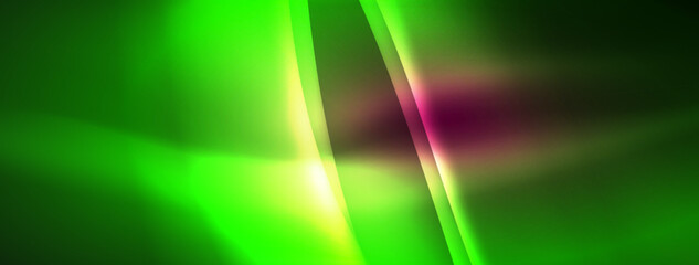 Poster - Neon light glowing waves and lines background set for wallpaper, business card, cover, poster, banner, brochure, header, website