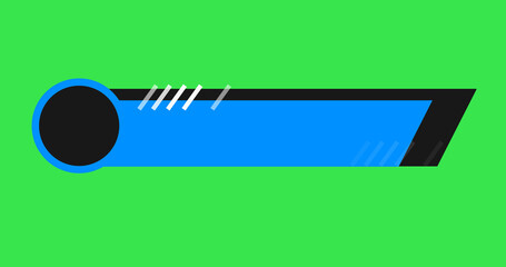Wall Mural - In and out animated simple lower third title banner infographic animation. Hud call out titles action bar technology elements ready to use. Data representation video intro asset with copy space.