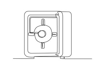 Wall Mural - Continuous one line drawing Bank and Finance concept. Doodle vector illustration.