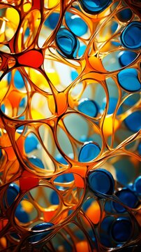 Colorful 3D rendering of an organic structure
