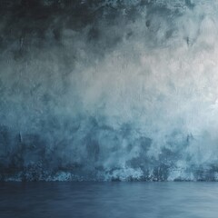 Wall Mural - Blue grunge concrete wall and floor texture background