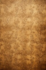 brown and yellow floral vintage wallpaper