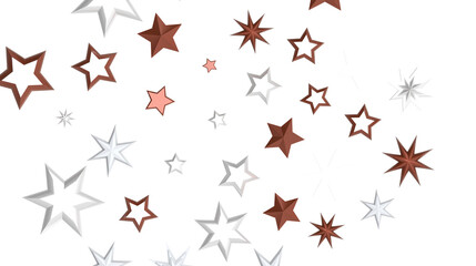 Wall Mural - Cascading Christmas Constellations: Brilliant 3D Illustration Showcasing Falling Festive Star Patterns