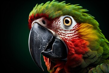 Closeup of parrot sitting on tree