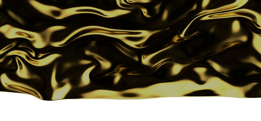 Wall Mural - Golden Dimension: Abstract 3D Gold Cloth Illustration with Depth and Dimension