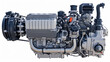 Engine for boat on white background