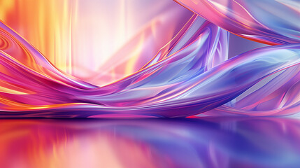 Futuristic abstract background with random waves in vibrant color . Wallpaper. Background. Texture.