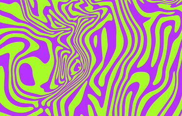 Poster - Abstract trippy psychedelic background with melting and distorting lines.