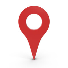 Fototapete - 3D Rendering Realistic PNG Location map pin GPS pointer markers GPS location symbol, maps and navigation apps, red geolocation markers, placemark icons, cartography, and traveler interest symbols