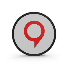 Poster - 3D Rendering Realistic PNG Location map pin GPS pointer markers GPS location symbol, maps and navigation apps, red geolocation markers, placemark icons, cartography, and traveler interest symbols
