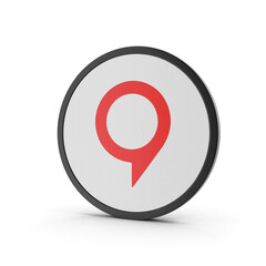 Poster - 3D Rendering Realistic PNG Location map pin GPS pointer markers GPS location symbol, maps and navigation apps, red geolocation markers, placemark icons, cartography, and traveler interest symbols