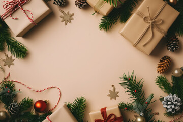 Poster - Colorful festive gifts slide background. Created with Generative AI technology