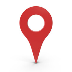 Fototapete - 3D Rendering Realistic PNG Location map pin GPS pointer markers GPS location symbol, maps and navigation apps, red geolocation markers, placemark icons, cartography, and traveler interest symbols