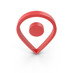 Fototapete - 3D Rendering Realistic PNG Location map pin GPS pointer markers GPS location symbol, maps and navigation apps, red geolocation markers, placemark icons, cartography, and traveler interest symbols