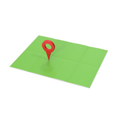 Fototapete - 3D Rendering Realistic PNG Location map pin GPS pointer markers GPS location symbol, maps and navigation apps, red geolocation markers, placemark icons, cartography, and traveler interest symbols