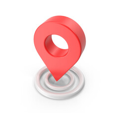 Fototapete - 3D Rendering Realistic PNG Location map pin GPS pointer markers GPS location symbol, maps and navigation apps, red geolocation markers, placemark icons, cartography, and traveler interest symbols