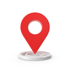 Fototapete - 3D Rendering Realistic PNG Location map pin GPS pointer markers GPS location symbol, maps and navigation apps, red geolocation markers, placemark icons, cartography, and traveler interest symbols