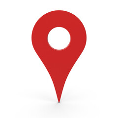 Fototapete - 3D Rendering Realistic PNG Location map pin GPS pointer markers GPS location symbol, maps and navigation apps, red geolocation markers, placemark icons, cartography, and traveler interest symbols