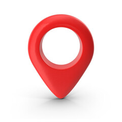 Fototapete - 3D Rendering Realistic PNG Location map pin GPS pointer markers GPS location symbol, maps and navigation apps, red geolocation markers, placemark icons, cartography, and traveler interest symbols