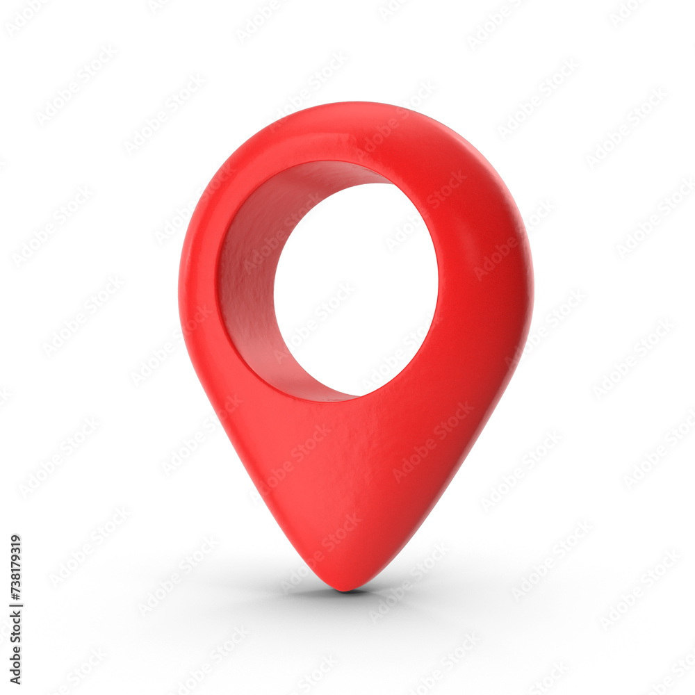 3D Rendering Realistic PNG Location map pin GPS pointer markers GPS ...