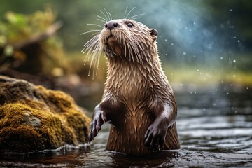 Poster - Closeup of a sea otter