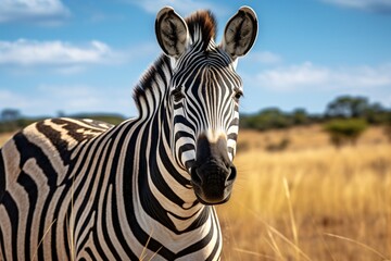 Canvas Print - Zebra in a jungle